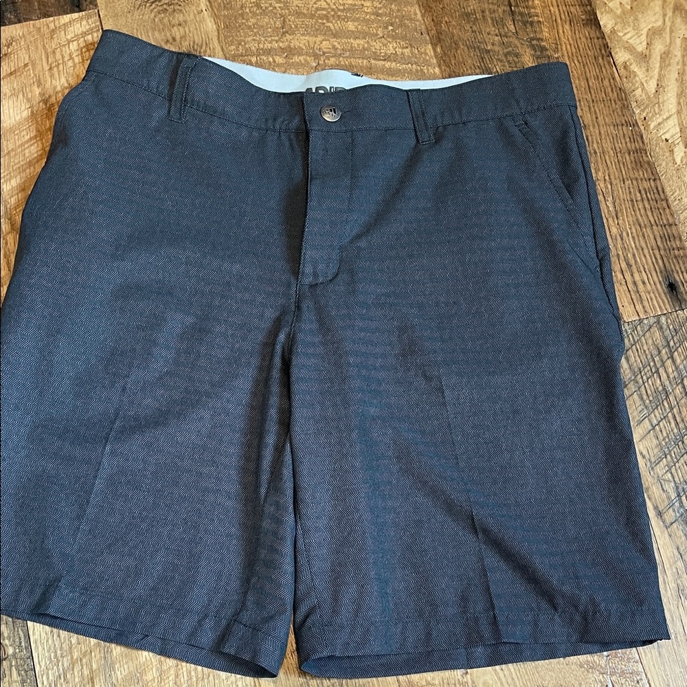 adidas Men's Dark Gray Flat Front Shorts